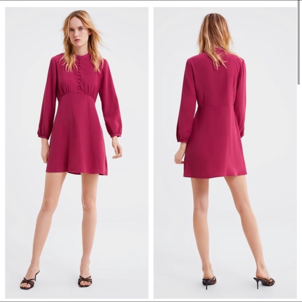 NWT Zara Hot Pink Mini Dress